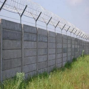Precast Wall With GI Barbed Wire Fencing in Banglore